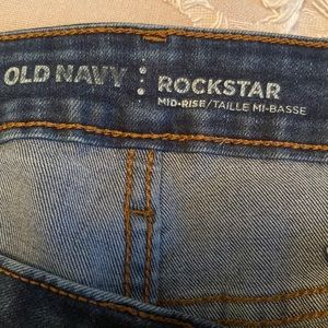 Old Navy Mid-Ride Rockstar Skinny Jeans